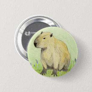 Chapa Redonda De 5 Cm Capibara