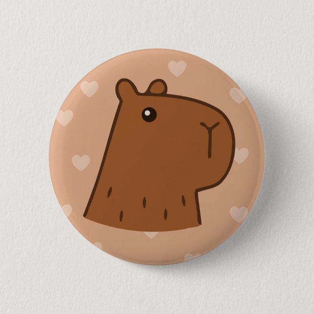 Chapa Redonda De 5 Cm Capibara (Anverso)