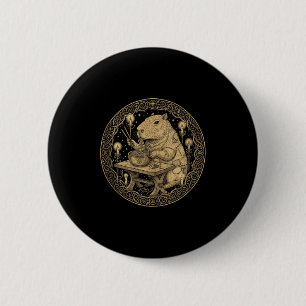 Chapa Redonda De 5 Cm Capibara Divertida Mundo Antiguo Medieval Ramen Fa