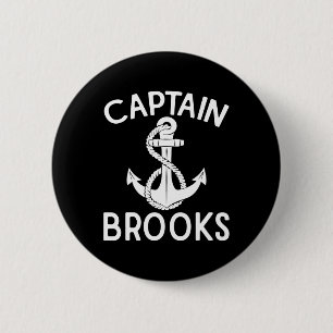 Chapa Redonda De 5 Cm Capitán Brooks Embarcación Yate Ancla Barco Nave