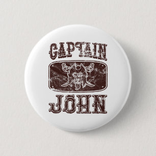 Chapa Redonda De 5 Cm Capitán de cosecha John Personalizado Pontón Pirat
