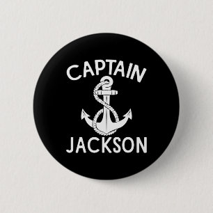 Chapa Redonda De 5 Cm Capitán Jackson barco velero