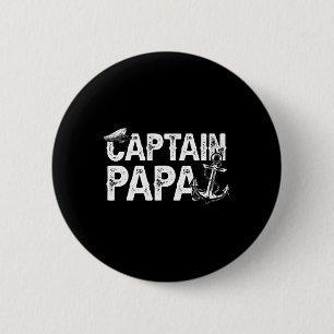 Chapa Redonda De 5 Cm Capitán Papá Lago de pontón Marinero Pesca Barco D