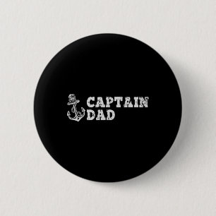 Chapa Redonda De 5 Cm Capitán Papá Navegando Embarcación Vintage Ancla D