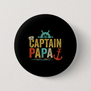 Chapa Redonda De 5 Cm Capitán Papa Pontón Lago Marinero Pesca Embarcació