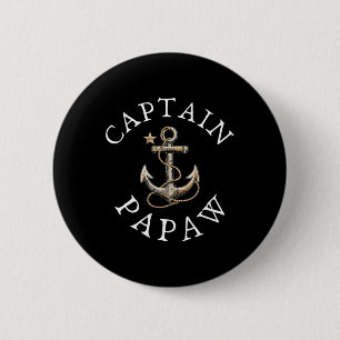 Chapa Redonda De 5 Cm Capitán Papaw Barco Navegación Vela Ancla Vintage