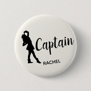 Chapa Redonda De 5 Cm Capitán Personalized del equipo de perforación