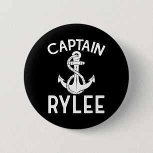 Chapa Redonda De 5 Cm Capitán Rylee Ancla Barco Navegación Yate Navío