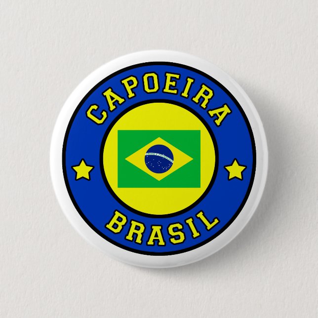 Chapa Redonda De 5 Cm Capoeira Brasil (Anverso)