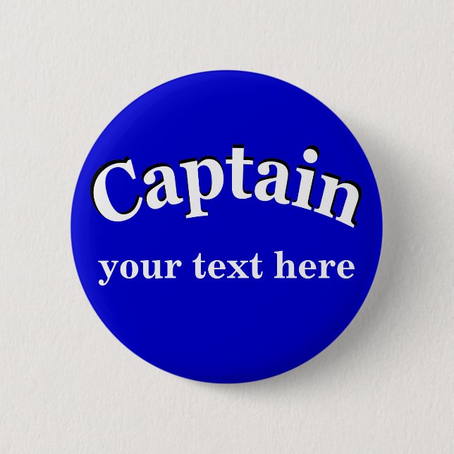 Chapa Redonda De 5 Cm Captain para personalizar (Anverso)