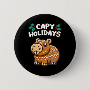 Chapa Redonda De 5 Cm Capy Holidays Navidades horneando galleta de pan