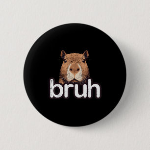 Chapa Redonda De 5 Cm Capybara Bruh Divertido Capy Meme Roedor Hombres N