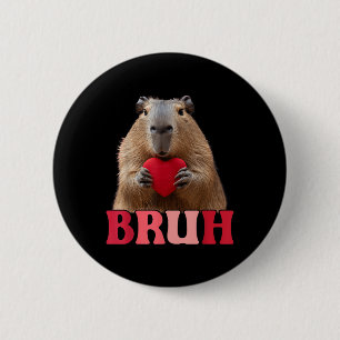 Chapa Redonda De 5 Cm Capybara Bruh Meme Gracioso Diciendo Niños Adolesc