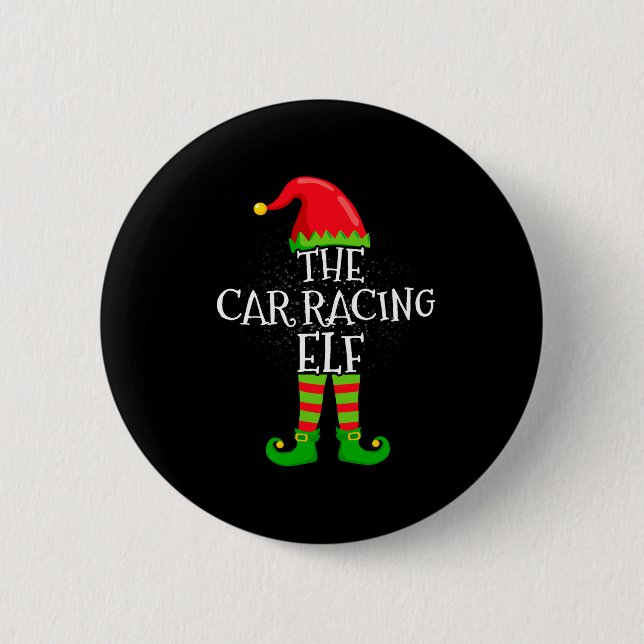Chapa Redonda De 5 Cm Car Racing Elf Family Matching Christmas Group  (Anverso)