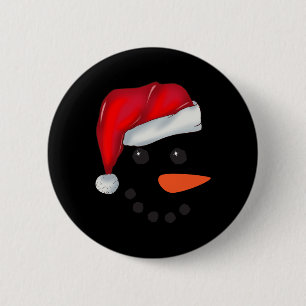 Chapa Redonda De 5 Cm Cara a los Navidades de Snowman coincidiendo con l