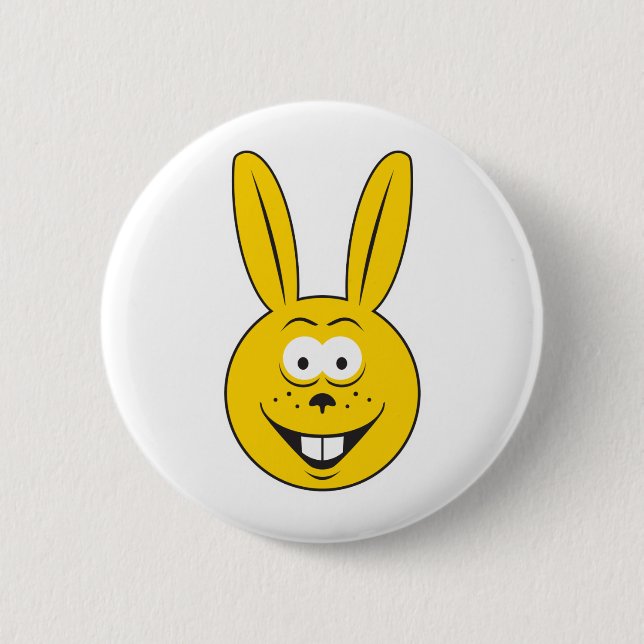 Chapa Redonda De 5 Cm Cara de conejo Bunny (Anverso)