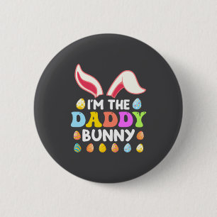 Chapa Redonda De 5 Cm Cara de conejo Cool Easter Bunny con Gles Daddy Fa