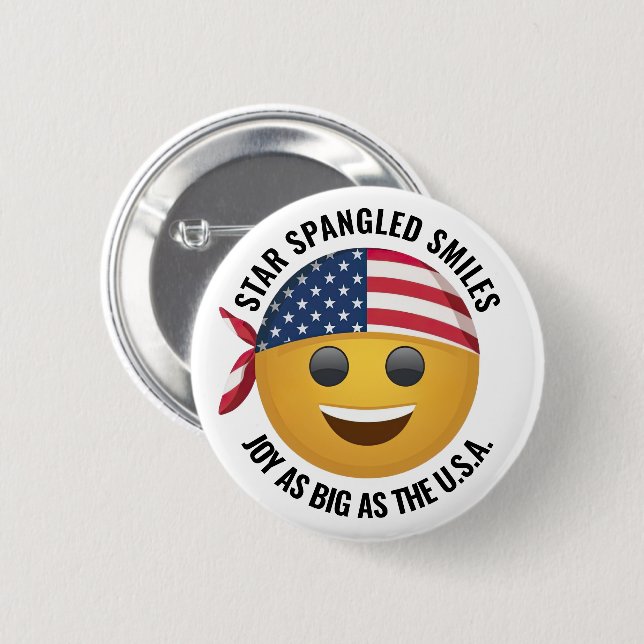 Chapa Redonda De 5 Cm Cara de Emoji amarilla (Anverso y reverso)