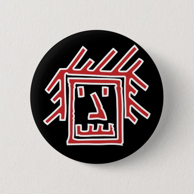 Chapa Redonda De 5 Cm Cara de funk (Anverso)