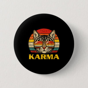 Chapa Redonda De 5 Cm Cara de Gato Gafas Karma Divertido Gatito Gato Hom