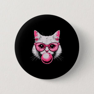 Chapa Redonda De 5 Cm Cara de gato Nk Gles chicle Cute Kitty mujeres chi