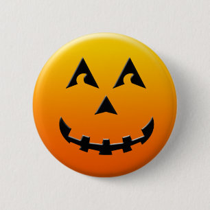 Chapa Redonda De 5 Cm Cara de la calabaza del feliz Halloween