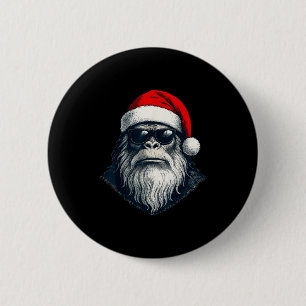 Chapa Redonda De 5 Cm Cara de Pie Grande Gafas de sol Papá Noel Navidad