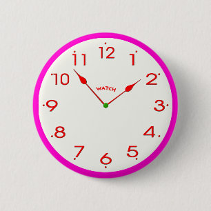 Chapa Redonda De 5 Cm cara de reloj_02