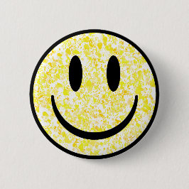Chapa Redonda De 5 Cm Cara de sonrisa salpicada