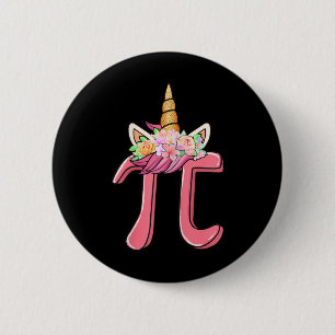 Chapa Redonda De 5 Cm Cara de Unicornio Adorable Regalo del Día de Pi Pr