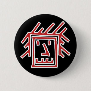 Chapa Redonda De 5 Cm Cara del miedo