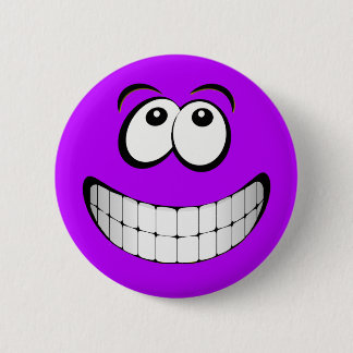 Chapa Redonda De 5 Cm Cara loca púrpura de los ojos