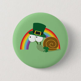 Chapa Redonda De 5 Cm Caracol Cute Leprechaun