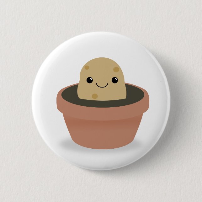 Chapa Redonda De 5 Cm Carácter de papa (Anverso)