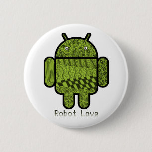Chapa Redonda De 5 Cm Carácter paisley para el robot Android™