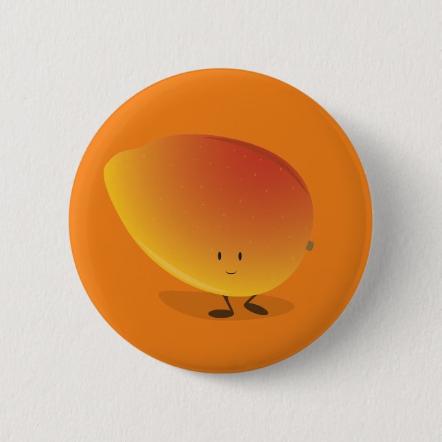 Chapa Redonda De 5 Cm Carácter sonriente del mango (Anverso)