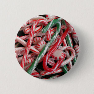 Chapa Redonda De 5 Cm Caramelos de Navidad y Mentolados Fiesta Navideña