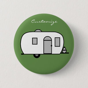 Chapa Redonda De 5 Cm Caravana minúscula gitana redondeada modificada