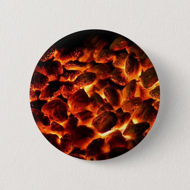 Chapa Redonda De 5 Cm Carbón rojo caliente (Anverso)
