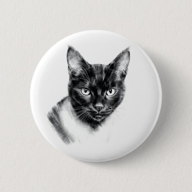 Chapa Redonda De 5 Cm Carboncillo de Gato (Anverso)