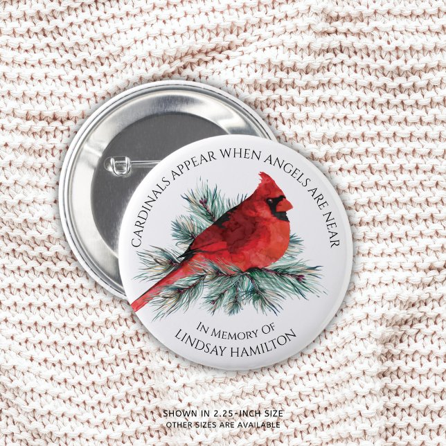 Chapa Redonda De 5 Cm Cardenales conmemorativos parecen decir Pino acuar (Subido por el creador)
