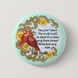 Chapa Redonda De 5 Cm Cardenales cristianos