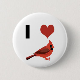 Chapa Redonda De 5 Cm Cardenales de corazón