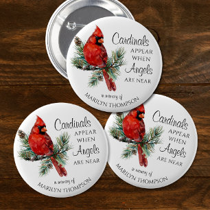 Chapa Redonda De 5 Cm Cardenales Memoriales Aparecen Cuando Los Ángeles