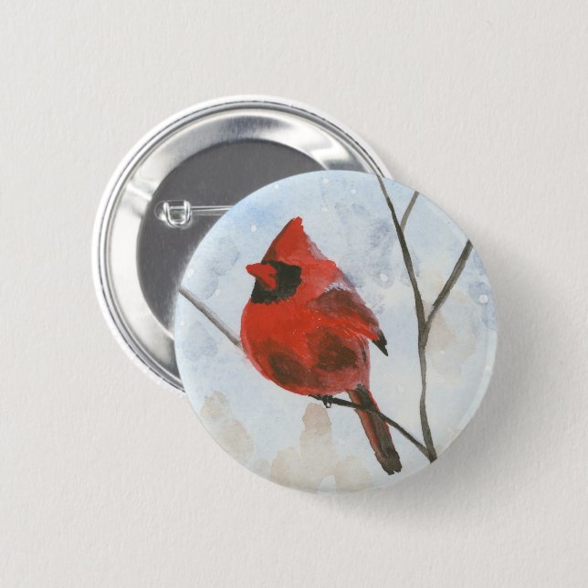 Chapa Redonda De 5 Cm Cardinal (Anverso y reverso)
