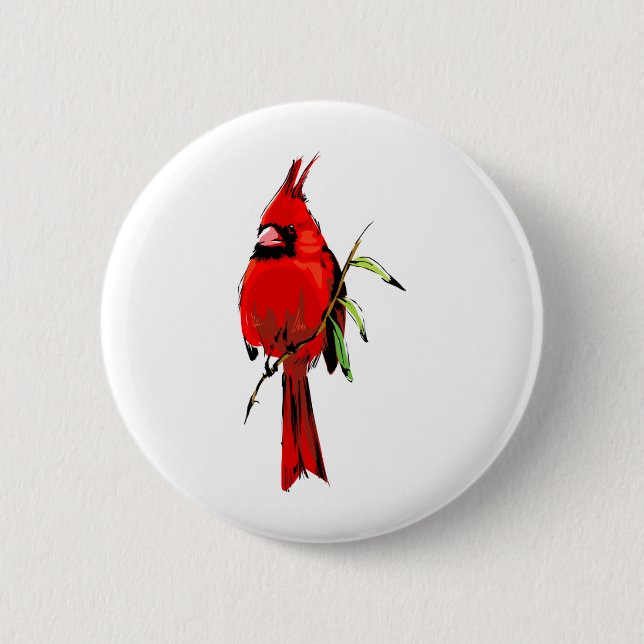 Chapa Redonda De 5 Cm Cardinal (Anverso)