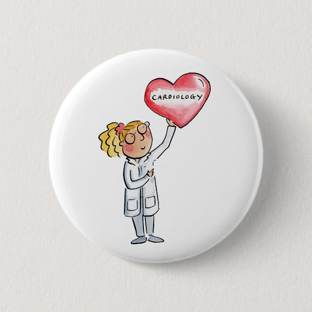 Chapa Redonda De 5 Cm Cardiología (Anverso)