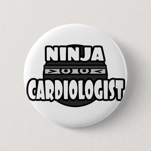 Chapa Redonda De 5 Cm Cardiólogo Ninja (Anverso)