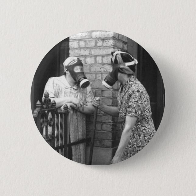 Chapa Redonda De 5 Cm Careta antigás (Anverso)