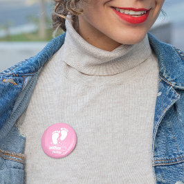 Chapa Redonda De 5 Cm Carga de bebé rosa